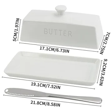 Stylish Ceramic Butter Dish with Lid - SGAOFIEE Porcelain