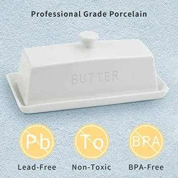 Stylish Ceramic Butter Dish with Lid - SGAOFIEE Porcelain
