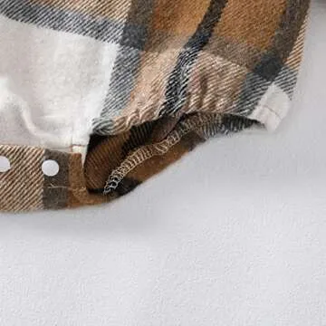 Stylish DNOMAID Baby Flannel Romper for Boys and Girls