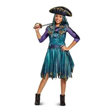 Disguise Uma Classic Descendants 2 Costume, Teal, Large (10-12)