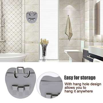 1 Pack Soft Silicone Shower Brush Body Wash Bath Exfoliating Skin Massage Scrubber, Dry Skin Brushing Glove Loofah, Fit for Sensitive and All Kinds of Skin