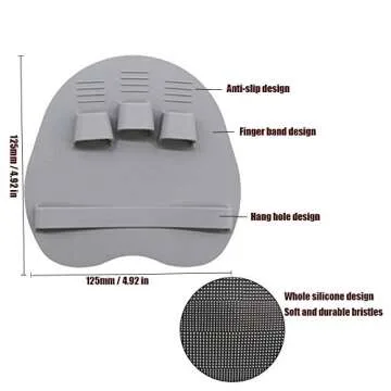 1 Pack Soft Silicone Shower Brush Body Wash Bath Exfoliating Skin Massage Scrubber, Dry Skin Brushing Glove Loofah, Fit for Sensitive and All Kinds of Skin