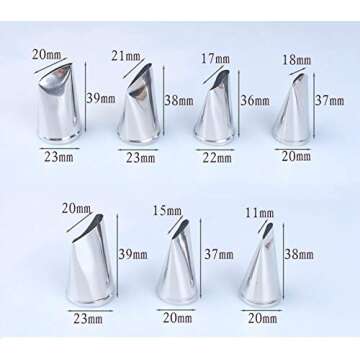 Cake Decorating Tool Kit, 7pcs Stainless Steel Icing Piping Nozzle Tips, 4pcs Cake Flower Nail and 1 Flower Lifters for Cake Fondant Cupcake