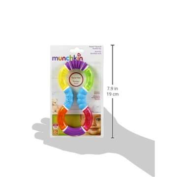 Munchkin® Twisty Figure 8 Baby Teether Toy, BPA Free, 6+ Months