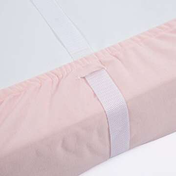 TILLYOU Changing Pad Cover Set in Soft Jersey Material Diaper Changing Table Sheets - Fits 32"/34''x16 Contoured Pad for Babies,Peachy Pink & Lt Gray