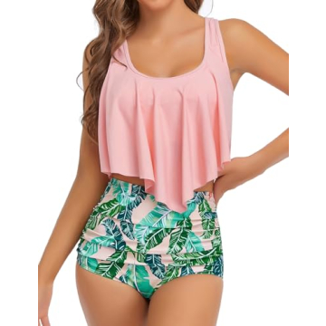 Edelqual Tankini Swimsuits for Women Plus Size Tummy Control Juniors Girls Bathing Suit Two Piece To...