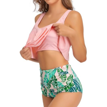 Stylish Edelqual Tankini Swimsuit with Tummy Control