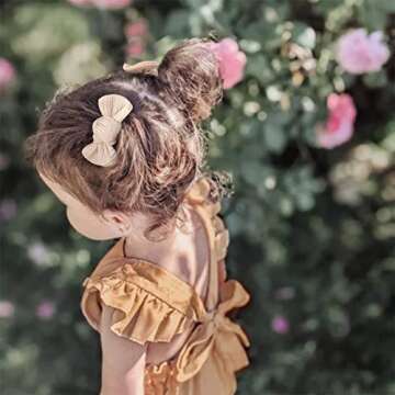 Pack of 16, Baby Girls Hair Clips Set, Bows Barrettes Fully Lined Clips For Fine Hair Accessory for Babies Infant Toddlers Kids