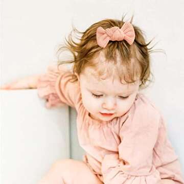 Pack of 16, Baby Girls Hair Clips Set, Bows Barrettes Fully Lined Clips For Fine Hair Accessory for Babies Infant Toddlers Kids