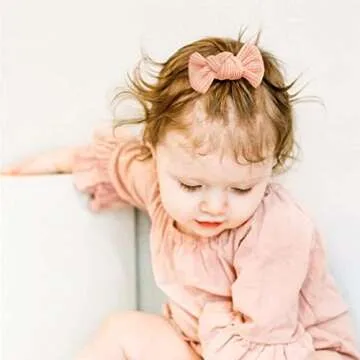 Pack of 16, Baby Girls Hair Clips Set, Bows Barrettes Fully Lined Clips For Fine Hair Accessory for Babies Infant Toddlers Kids