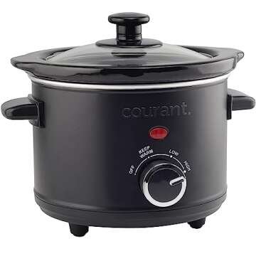 Courant Mini Slow Cooker 1.6 Quart with Easy Options