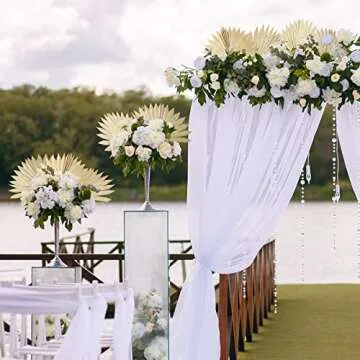 Natural Large Dried Palm Leaves Decor Dried Palm Fans Palm Boho Flowers Arrangements Dried Palm Fronds Dried Palm Spears Decorative Sun Palms for Wedding Home Bouquet Party Leaf Wall (9)