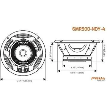PRV AUDIO 6.5 Inch Midrange Speaker with Powerful Sound