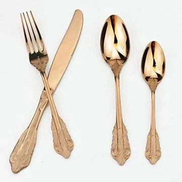 Elegant JASHII 24-Piece Stainless Steel Flatware Set