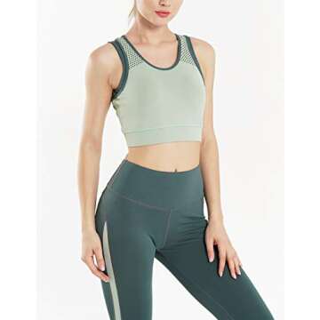 CALVES KELSON Women's 2 Piece Activewear Set - High Waist Leggings and Stretch Sports Bra Yoga Tracksuit Workout Outfits