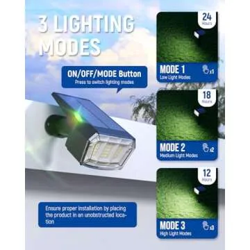 AUDERWIN Solar Spot Lights - 4 Pack LED Spotlights for Outdoor Lighting