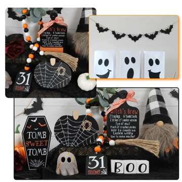 DAZONGE Halloween Tiered Tray Decor - 8PCS Set for Home