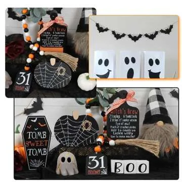 DAZONGE Halloween Tiered Tray Decor - 8PCS Set for Home