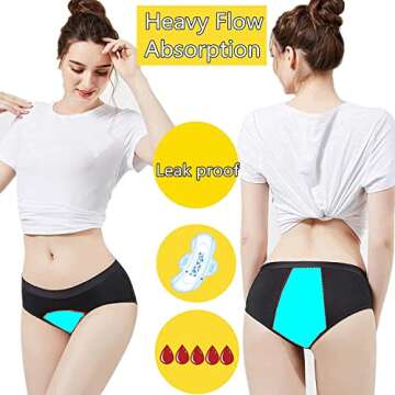 ZVZK Period Panties Heavy Flow Women Absorbent Leak Proof Panty Postpartum Pants Menstrual Underwear...