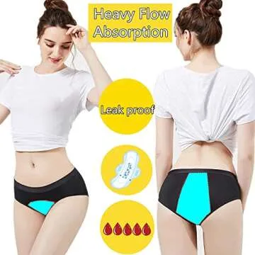 ZVZK Period Panties Heavy Flow Women Absorbent Leak Proof Panty Postpartum Pants Menstrual Underwear...
