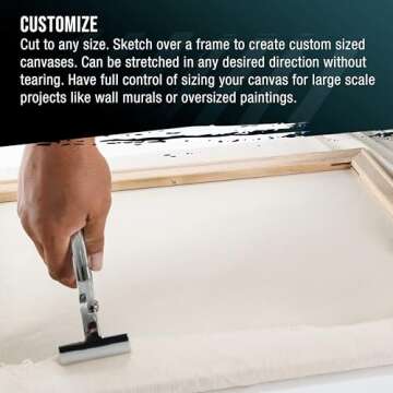 U.S. Art Supply Professional Unprimed Canvas Roll - 36"x6yd