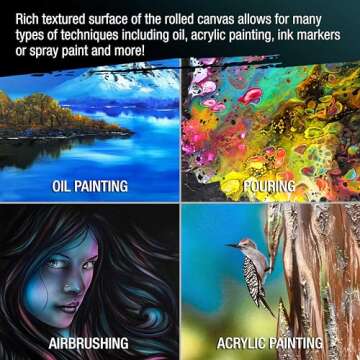 U.S. Art Supply Professional Unprimed Canvas Roll - 36"x6yd