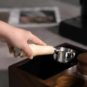 58mm Portafilter For Espresso Machines Compatible with E61 Group Head Filter Basket and Maple Wood Handle Included