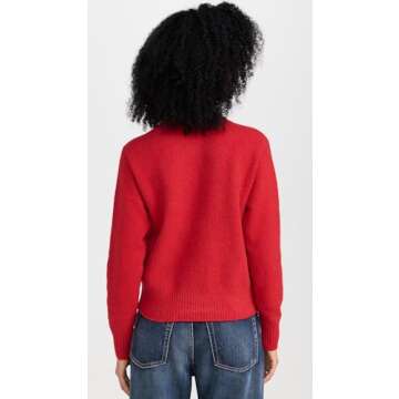 AYR Women's The Little Softie Sweater in Lipstick Red - Soft Comfort
