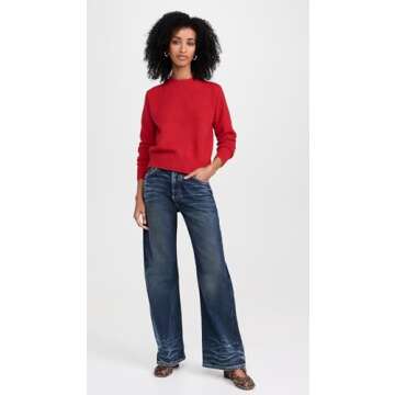 AYR Women's The Little Softie Sweater in Lipstick Red - Soft Comfort