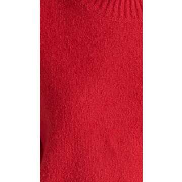 AYR Women's The Little Softie Sweater in Lipstick Red - Soft Comfort
