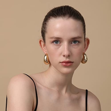 Apsvo Extra Large Gold Hoop Earrings for Women