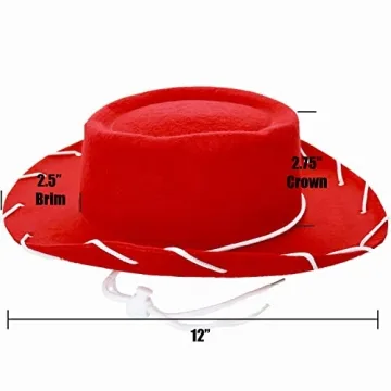 GiftExpress Red Cowboy Hat for Kids - Costume Accessory