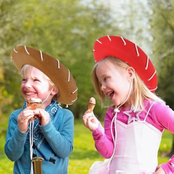 GiftExpress Red Cowboy Hat for Kids - Costume Accessory