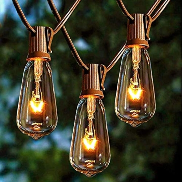 Afirst Outdoor String Lights 20FT with 22 Edison Bulbs Vintage Bistro Lights Waterproof ST40 String ...