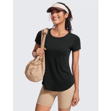 CRZ YOGA Pima Cotton Women's Short Sleeve Shirt