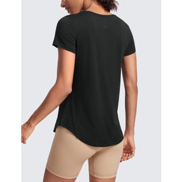 CRZ YOGA Pima Cotton Women's Short Sleeve Shirt