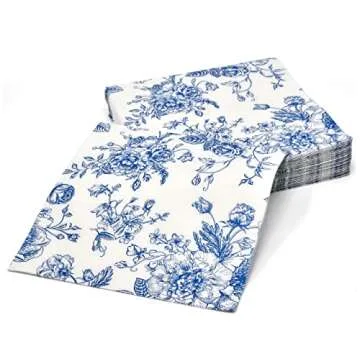 Floral Cocktail Beverage Napkins - Disposable for Celebrations
