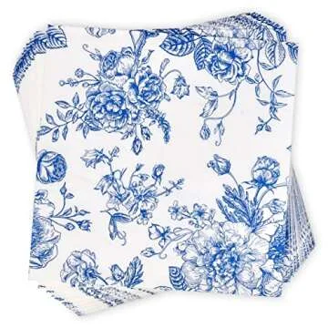 Floral Cocktail Beverage Napkins - Disposable for Celebrations