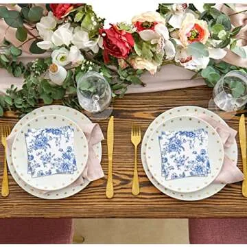 Floral Cocktail Beverage Napkins - Disposable for Celebrations