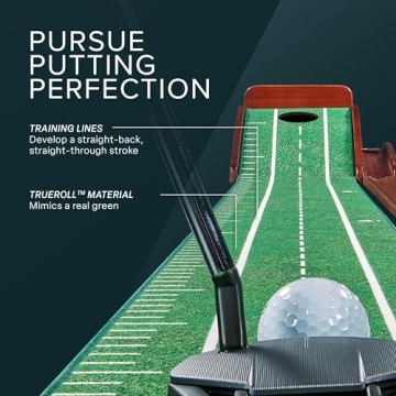 Premium 8ft Golf Putting Mat with Auto Ball Return