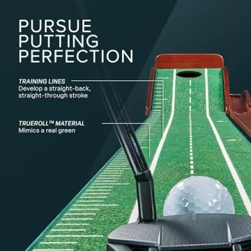 Premium 8ft Golf Putting Mat with Auto Ball Return