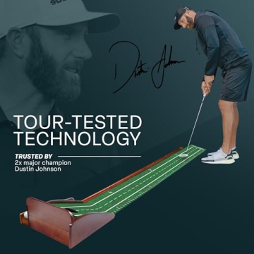 Premium 8ft Golf Putting Mat with Auto Ball Return