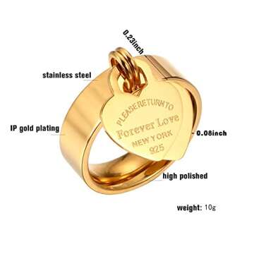 Elegant 18K Gold Plated Heart Ring for Special Occasions
