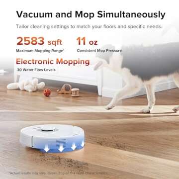 roborock Q7 Max Robot Vacuum and Mop Combo, 30-Level Water Flow Control, 4200Pa Suction, PreciSense ...
