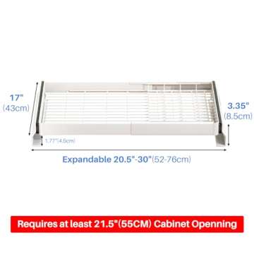 Pull out Cabinet Organizer, Expandable(20.5"-30") under sink organizer Heavy Duty Slide out Drawers ...