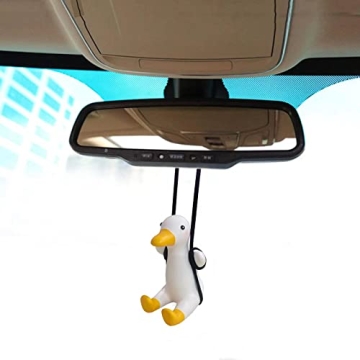 Alwoligag Duck Car Pendant Charming Rearview Accessory