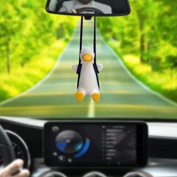 Alwoligag Duck Car Pendant Charming Rearview Accessory