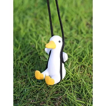 Alwoligag Duck Car Pendant Charming Rearview Accessory