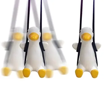 Alwoligag Duck Car Pendant Charming Rearview Accessory