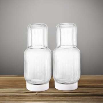 Bekith 25 OZ Bedside Water Carafe and Tumbler Set